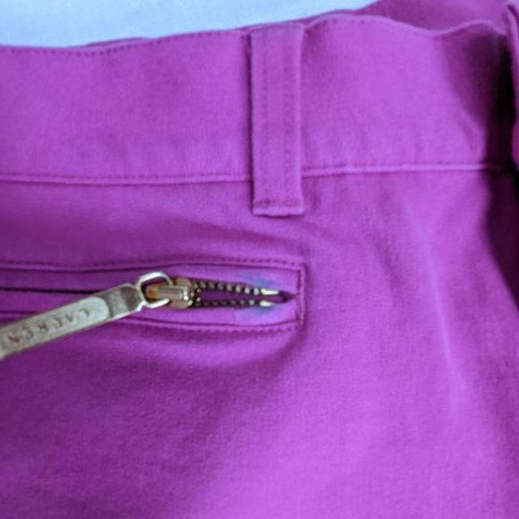 Ralph Lauren Woman's Size 8, Hot Pink Capris With Gold Hardware - Picture 4 of 9
